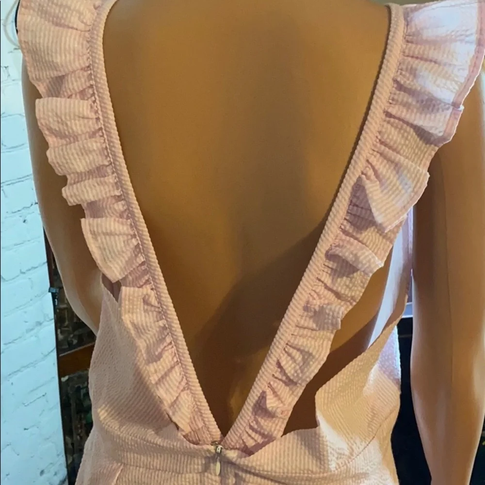 Lauren James Pink Claire Stripe derby Dress nwt